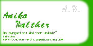 aniko walther business card